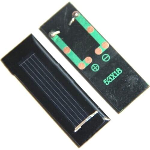 0.125W 0.5V Polycrystalline Mini Solar Panel SolarCells Module Education Kits Study Epoxy 53*18*2MM Wholesale 300pcs