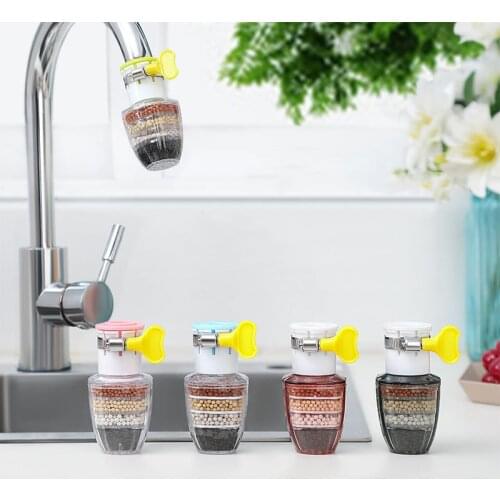 1pcs Universal Faucet Filter Interface Water Tap Purification Anti-Spill Activated Carbon Water Purifier Kitchen Accessories