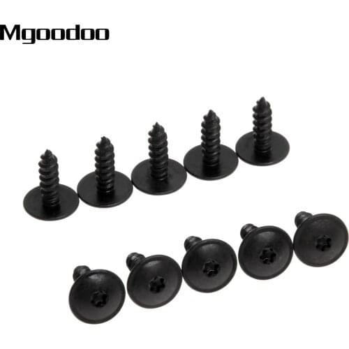 10pcs 5x15mm Engine Cover Undertray Splashguard Wheel Arch Grille Bumper Skirt Torx Screws N90974701 Fastener Clips For VW Golf