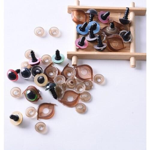 100pcs/bag 10mm 12mm Plastic Crafts Safety Eyes doll eyes animal horse eyes creative toys Amigurumi colorful eyes for dolls toys