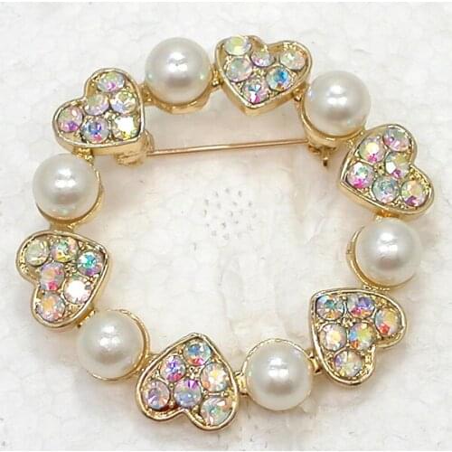 12pcs/lot Wholesale Fashion Brooch Rhinestone Bridal Wedding Flower Pin brooches Jewelry gift C102316