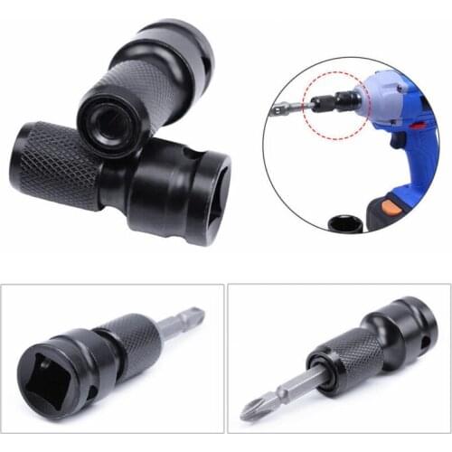2 Set Wrench Socket Adapter Spanner Set Quick Release Drive Converter Impact Tool 1/2'' Square To 1/4'' Hex Shank Socket