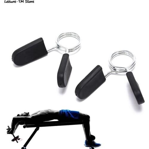 2Pcs/lot 25mm Barbell Gym Weight Bar Dumbbell Lock Clamp Spring Collar Clips Indoor Use Trainning Fitnes
