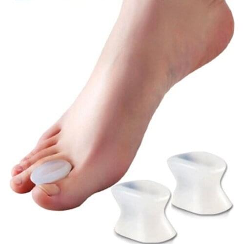2Pcs Silicone Foot Finger Toe Separator Adjuster Hallux Valgus Pedicure Corrector Feet Care Bunion Bone Thumb Valgus Protector