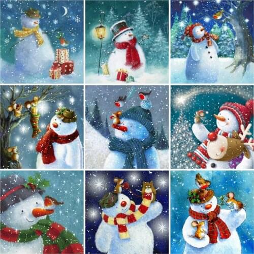 EverShine Diamond Embroidery Cartoon New Arrival Picture Of Rhinestones Diamond Painting Snowman Mosaic Winter Child Room Decor