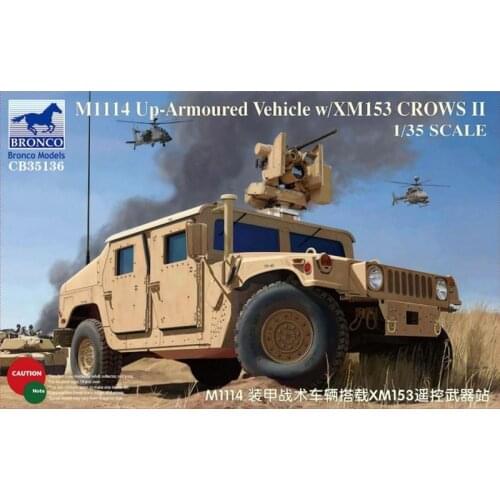 BRONCO CB35136 1/35 M1114 Up-Armoured Vehicle w/XM153 CROWS II - Scale Model Kit