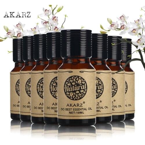 AKARZ Value Meals Helichrysum Vetiver Cypress Rose Orange Ylang Ylang Vanilla Laurel Essential Oils Skin Body Care 10ml*8