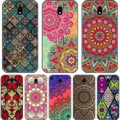 For Samsung Galaxy J3 J5 J7 2015 2016 2017 J2 J5 J7 Prime Phone Case Silicone Mandala Back Cover For Samsung J4 J6 J8 Plus