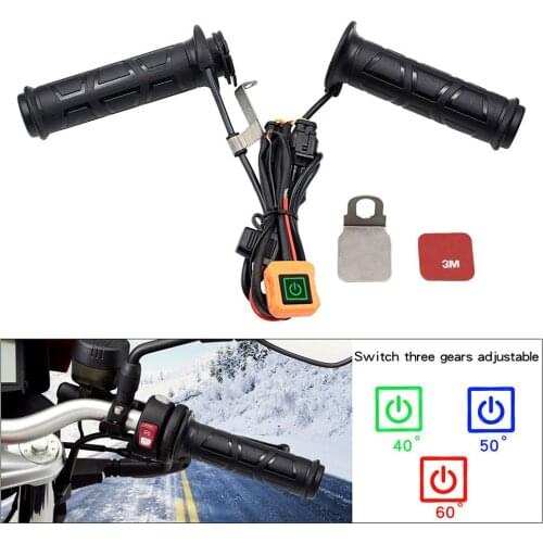 DC12V Electric Motorcycle Handlebar Heating Grips Three-level Intelligent Heated Grips Warmer Handle Motorcycle Accessories
