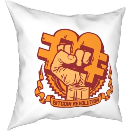 Bitcoin Revolution Pillows Coverage Decorative Cryptocurrency Currency BTC HODL Throwing Pillows Case Coverage House 18