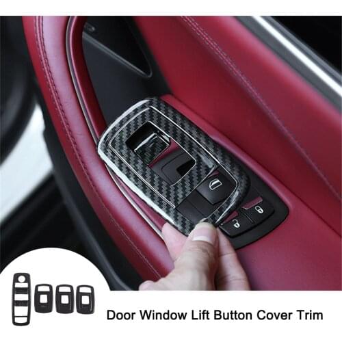 For Maserati Levante 2016-2019 Ghibli 2014-2019 Door Window Lift Button Cover Trim Car Interior Accessories Decoration Styling