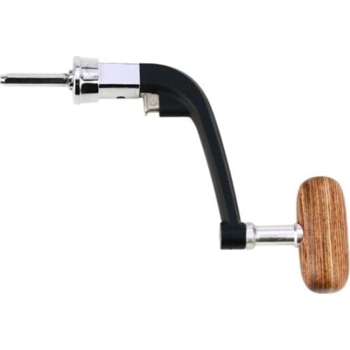 Metal Body Design Spinning Fishing Reel Wooden Handle Rotatable Knob Fishing Tackle Accessories 3 Sizes