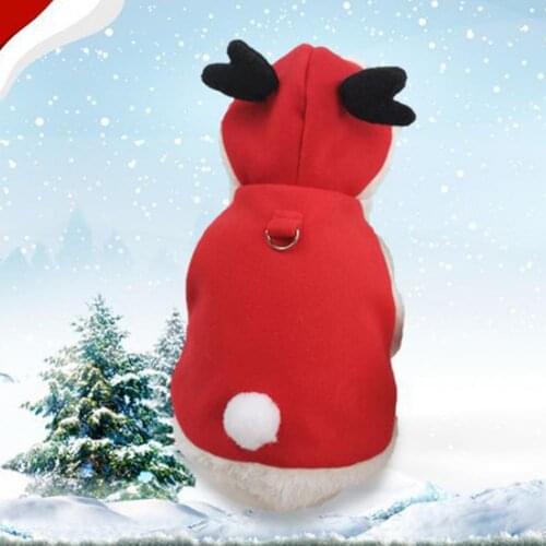 Red Easy to Wash Small Animal Rabbit Warm Vest Unisex Bunny Clothes Cartoon Design for Daily Wear