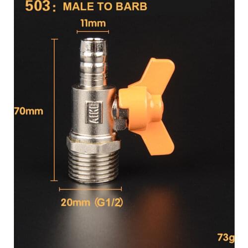 Brass Chrome Ball Gas Valve G1/2" BSPP For Gas Liquid Water ON/OFF Ball Valve 503