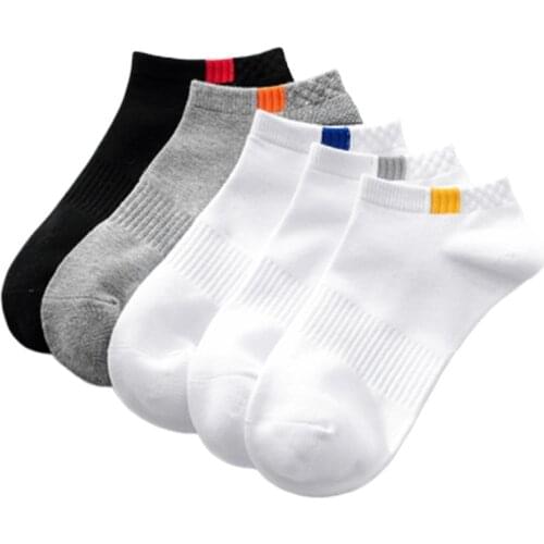 10pieces=5pair/lot Summer Cotton Man Short Socks Fashion Breathable Boat Socks Comfortable Casual Socks Male White Hot
