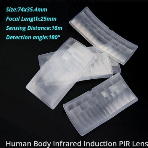 10PCS Optical HDPE Fresnel Lens Human Body Infrared Induction PIR Lens Focal Length 25 23mm Far Sensing Distance