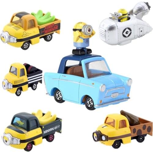 Despicable Me Minions Alloy Car Model Tomica Despicable Me Bob Minions Simulation Cars Childrtoys Birthday Gift