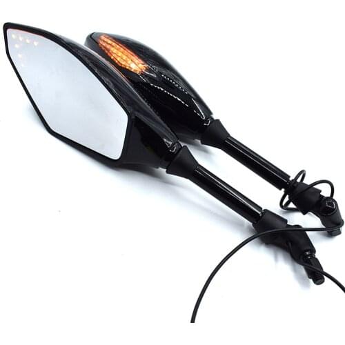 Motorcycle 10mm LED Turn Lights Side Mirrors Turn Signal Indicator Rearview Mirror For Yamaha MT-07 mt09 FZ-09 TMAX VMAX NMAX