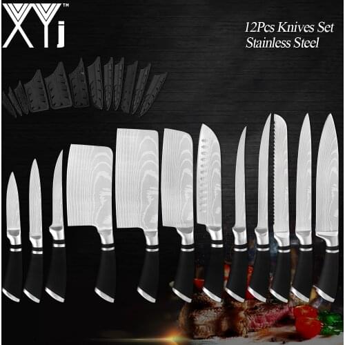 XYj Stainless Steel Knives Set Professional Kitchen Chef Knife 8'' 7'' 6'' 5'' 3.5'' Cooking Gadgets Kitchen Accessory Tools