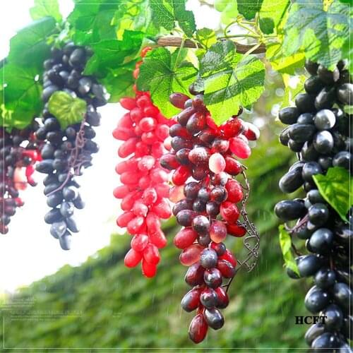 Festive garden home hotel restaurant cafe bar Shop Store decoration Simulation Artificial Grape Fake Fruit string bunch model
