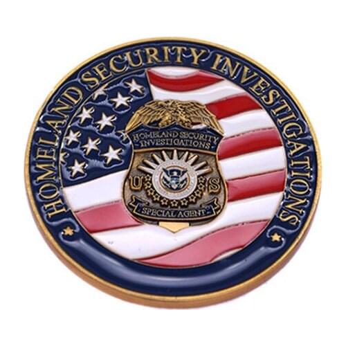 Factory Direct Custom 3D Gold Military Souvenir Coin with Soft Enamel