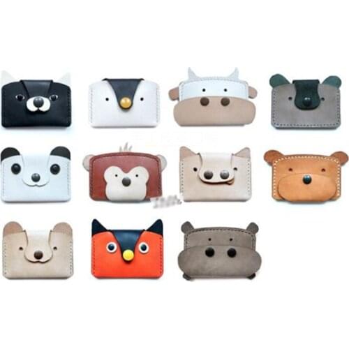 Cute animal head leather craft template cutter card holder knife mould leather hole punches tool set deri el aletleri