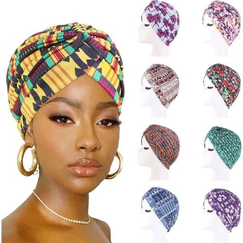 Women Twist Ruffle Caps Colorful Chemo Beanies Turban Muslim Head Wear Hats Lady Popular Headband Head Scarf Hair Accessories