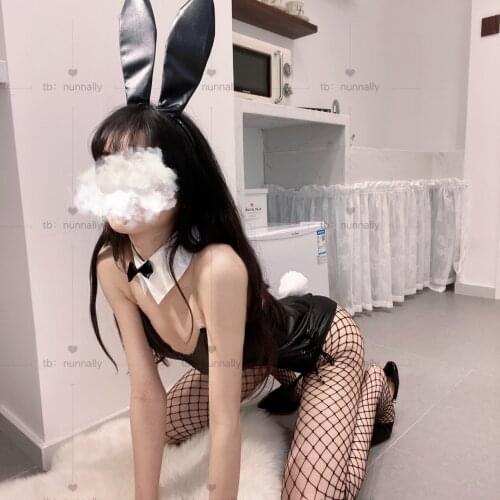 Sexy Lingerie Cute Bunny Girl Faux Leather Material Rabbit Woman Set Can Wear Out To Comic Show Kawaii Cosplay Bunny Costumes