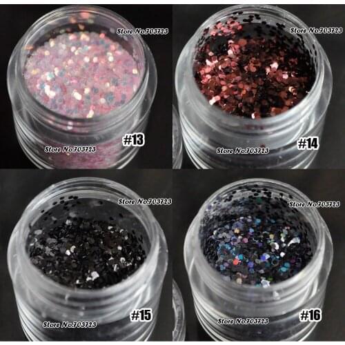 Types pretty sexy Leiguang Acrylic UV Nail Art Glitter Powder Dust Tips Decoration N13-N16