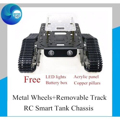 Smart Robot Tank Chassis RC Intelligent tracked Crawler Car Platform DC Motors for Arduino Raspberry Pi DIY Free Acrylic Panel