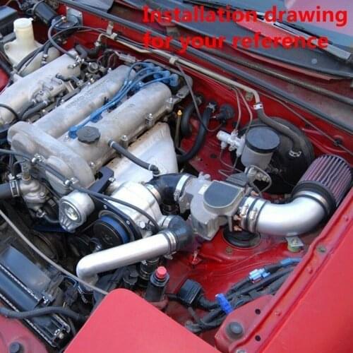 Silver Alloy 51mm Turbo Elbow Inlet Exhaust Pipe Tubes Universal For Vehicle