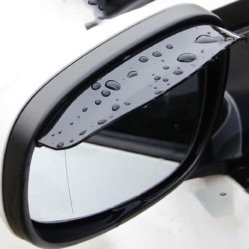 2-piece universal flexible PVC auto parts rearview mirror protector rain cover car rearview mirror eyebrow rain cover