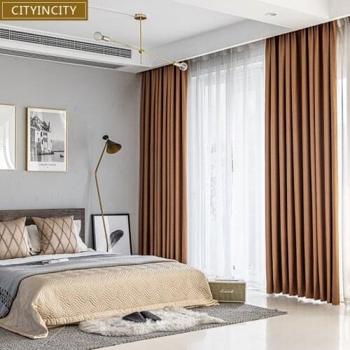 CITYINCITY lattice blackout Curtains for Living room thick modern luxury Curtain for Bedroom Customized
