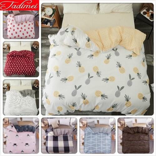 Pineapple Pattern 1 piece Duvet Cover Adult Kids Child Soft Cotton Quilt Comforter Case Bedding Bag Single Twin Queen King Size