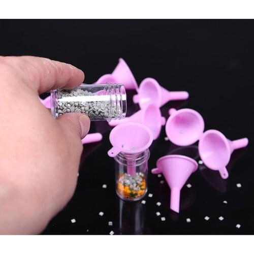 10 PCS Bead Sorting Trays pink funnel For Square Round 5D Diamond Painting Tools and Accessories Kits
