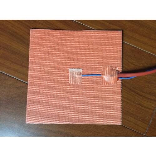 180*120mm 14V 80W +K-Type Thermocouple +80C Thermostat+3M adhesive silicone heating plate silicone heater pad
