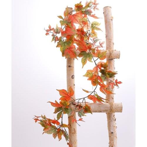 180cm Artificial Plastic Plants Ivy Maple Green garland tree Fake Autumn leaves Rattan Hanging Vines for Wedding Home Wall Decor