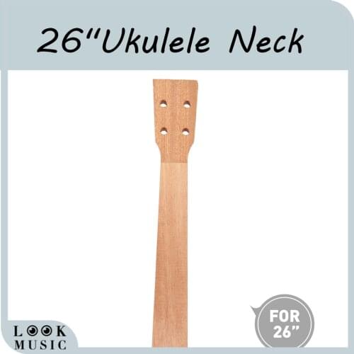 26'' Sapele Ukulele Neck Tenor Uke Hawaii Guitar Parts Ukulele Luthier DIY
