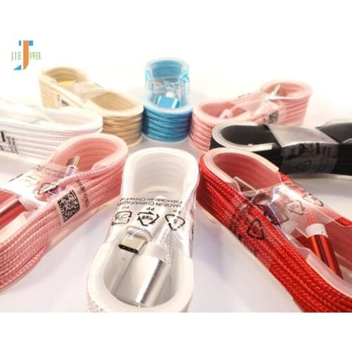 300pcs/lot USB C Type C Fast Charging Data Sync Cable Nylon Internal Tray Fabric Cable for Huawei P20 Honor 10 V20 Phone Charger