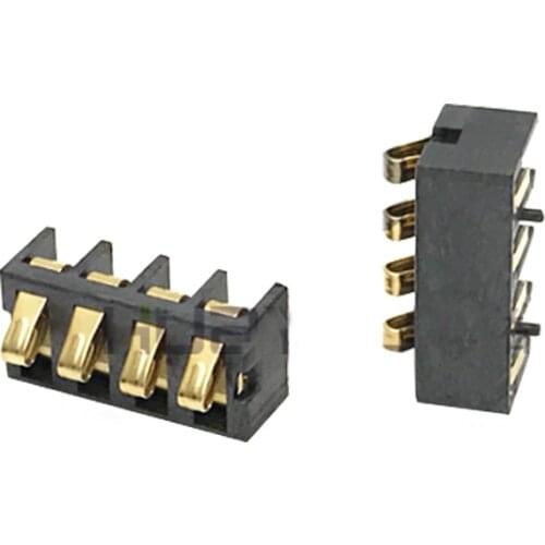 4Pin SMD Battery Holder Pitch 2.5mm Inner Battery Contact 4p spring compression Connector Shrapnel Type With fixed column