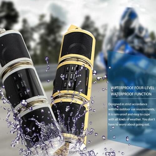 85% ! MT487 Bluetooth-compatible Speaker Handlebar Mount LED Screen Music Player Multifunction Motorcycle Bluetooth Speaker