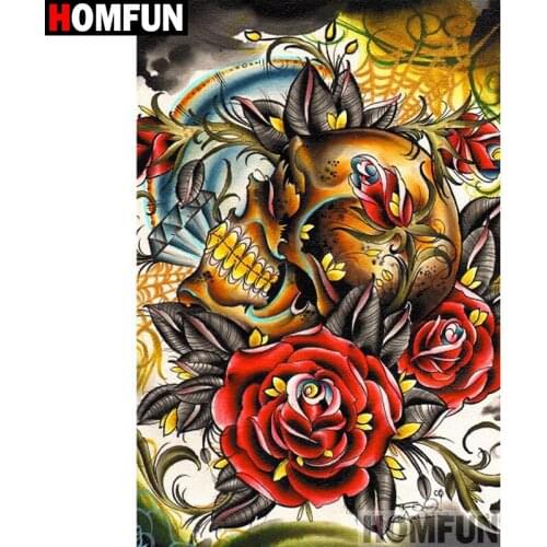 HOMFUN Full Square/Round Drill 5D DIY Diamond Painting "flower" Embroidery Cross Stitch 5D Home Decor A08487