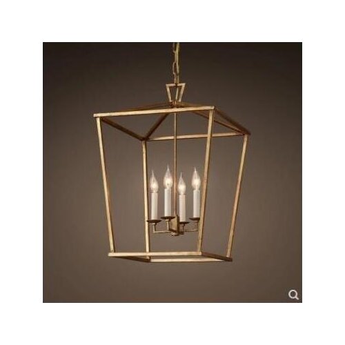 American retro iron chandelier personality porch stairs restaurant lighting bedroom bedside chandelier led lights