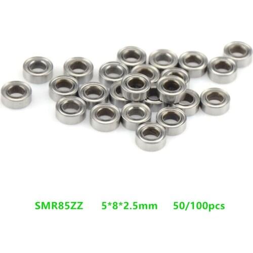 Free shipping 50/100pcs SMR85ZZ ABEC-5 SMR85 ZZ ball bearing 5*8*2.5mm Deep Groove Ball Bearing 5x8x2.5mm S675ZZ MR85ZZ