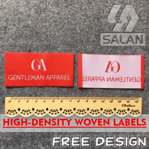 Free Shipping Customized High density Woven labels Garment/Shirt/Shoes/Bags Label Clothing Labels / Embroidered Tag SPO024
