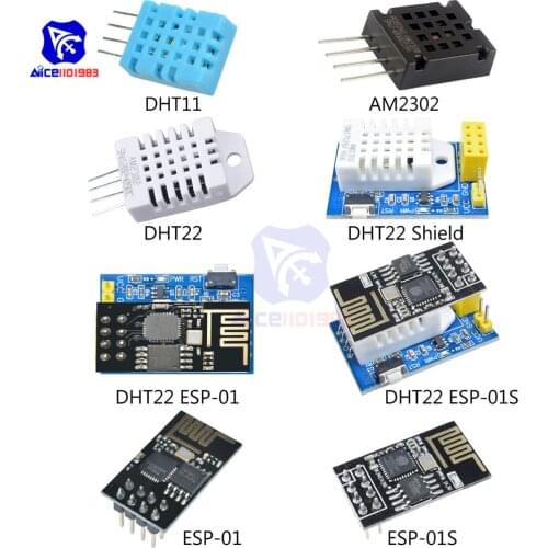 ESP8266 ESP01S ESP01 Wireless WIFI Board DHT22 AM2320 DHT11 Temperature Humidity Sensor Module I2C IIC Signal Output for Arduino