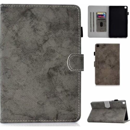 Case for Samsung Galaxy Tab A T290 T295 T297 8.0 Inch 2019 Fashion Pure Color PU Leather Tablet Shell Flip Stand Cover Funda+pen