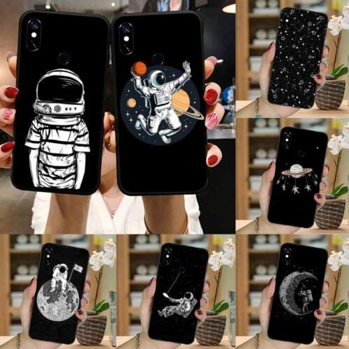 Space Moon Astronaut Phone Case For Xiaomi Mi Redmi Note 7 8 9 pro 8T 9T 9S 9A 10 Lite pro