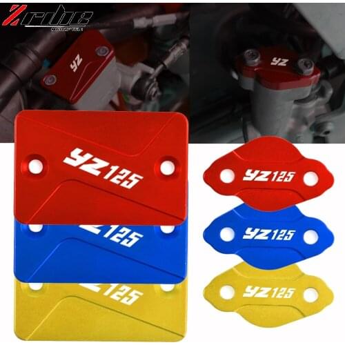 Motorcycle CNC Aluminum Front & Rear Brake Fluid Reservoir Cover Cap For Yamaha YZ 125 YZ125/250 F 2003 2004 2005 2006 2007