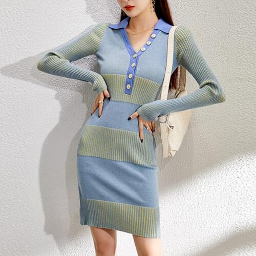 Модные трикотажные платья DULITINA China At AliExpress